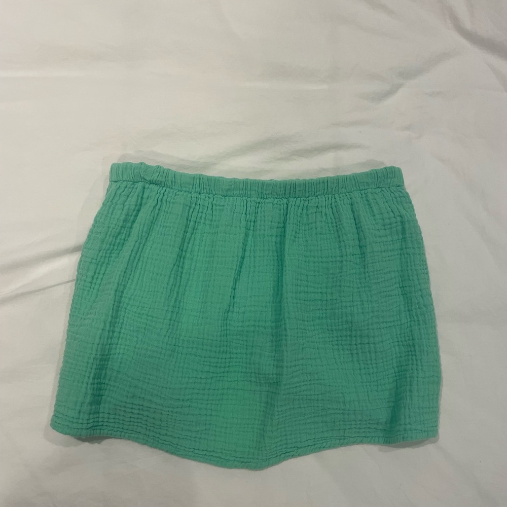 bobi Vibrant Green Mini Skirt